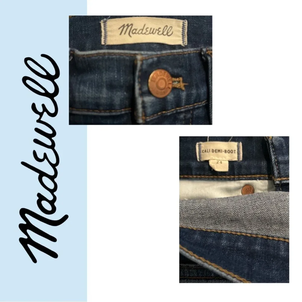 Madewell Women’s Cali Demi-Boot Raw Hem Jeans‎ - Size 24